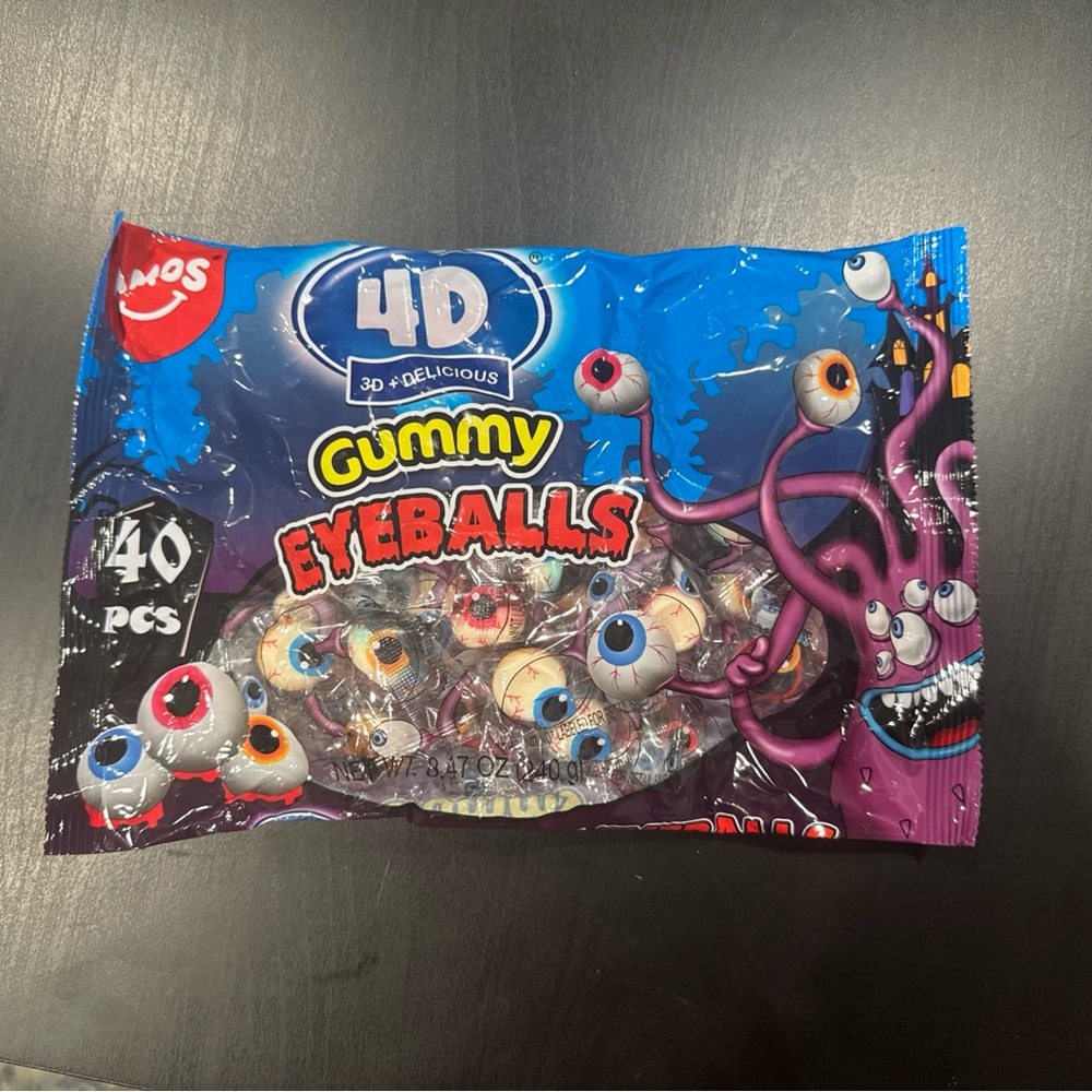 Amos Eyeball Gummy Candy – Halloween Gummy Eye Candy 3D Gummy Eyeball 40 ct